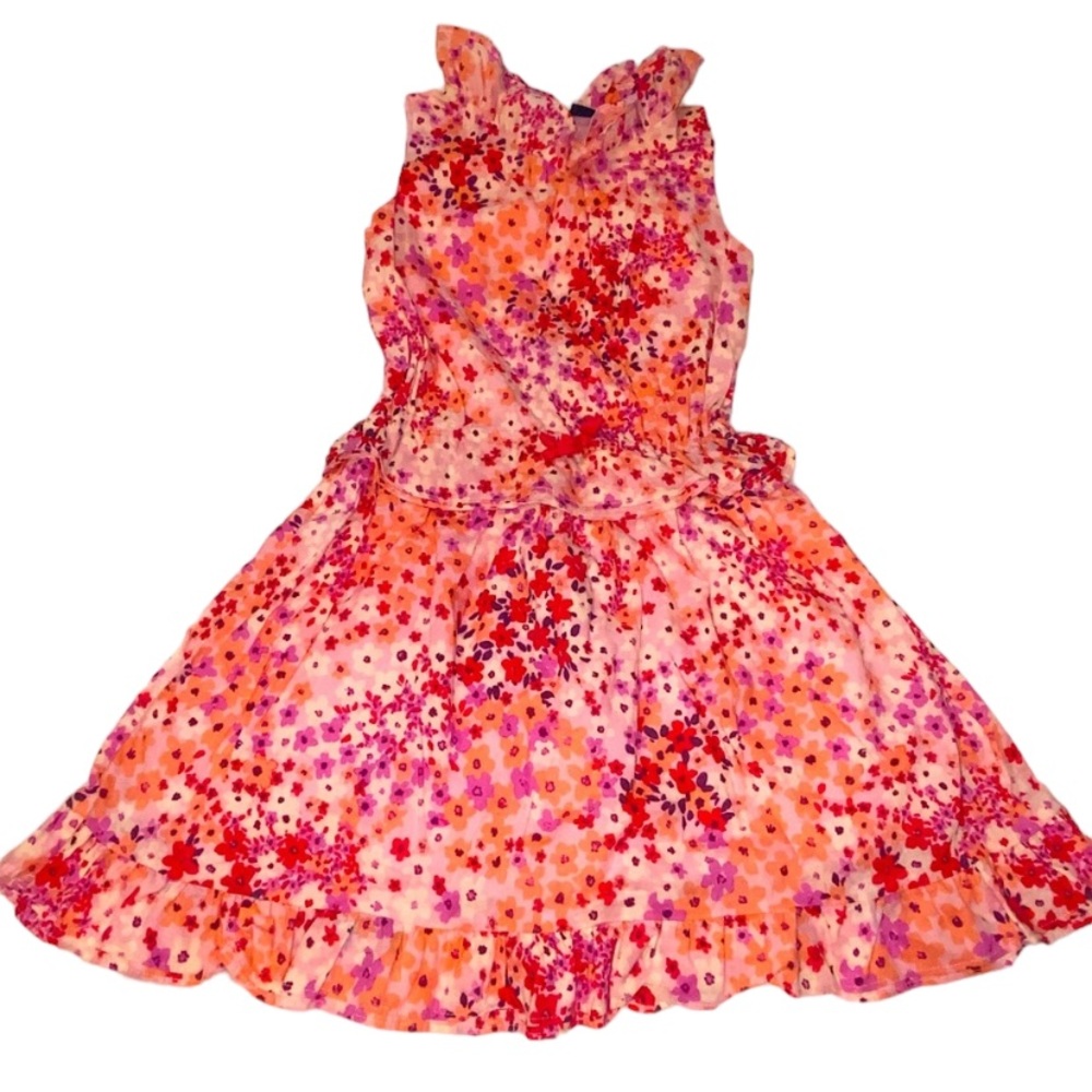 Gap Girls Flowered Ruffle Dress Size 5